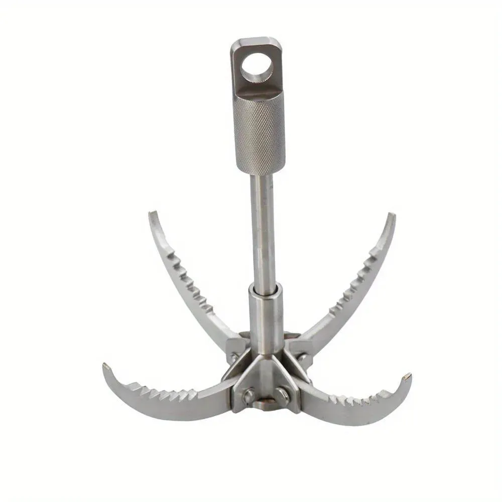 Foldable Steel Grappling Hook - 3 or 4 Claws Rock Climbing Survival Tool