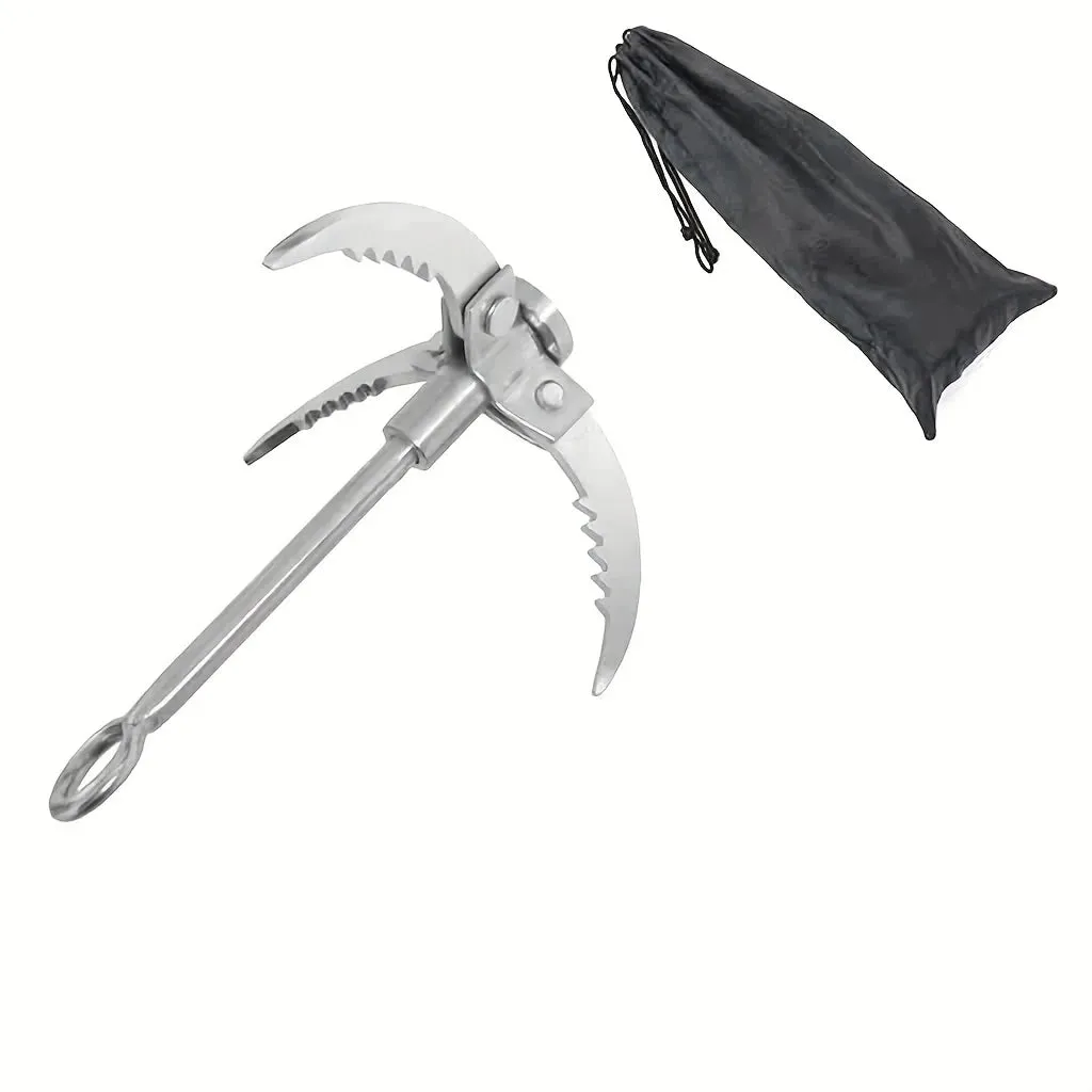 Foldable Steel Grappling Hook - 3 or 4 Claws Rock Climbing Survival Tool