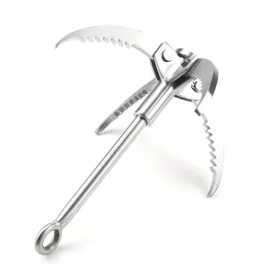 Foldable Steel Grappling Hook - 3 or 4 Claws Rock Climbing Survival Tool