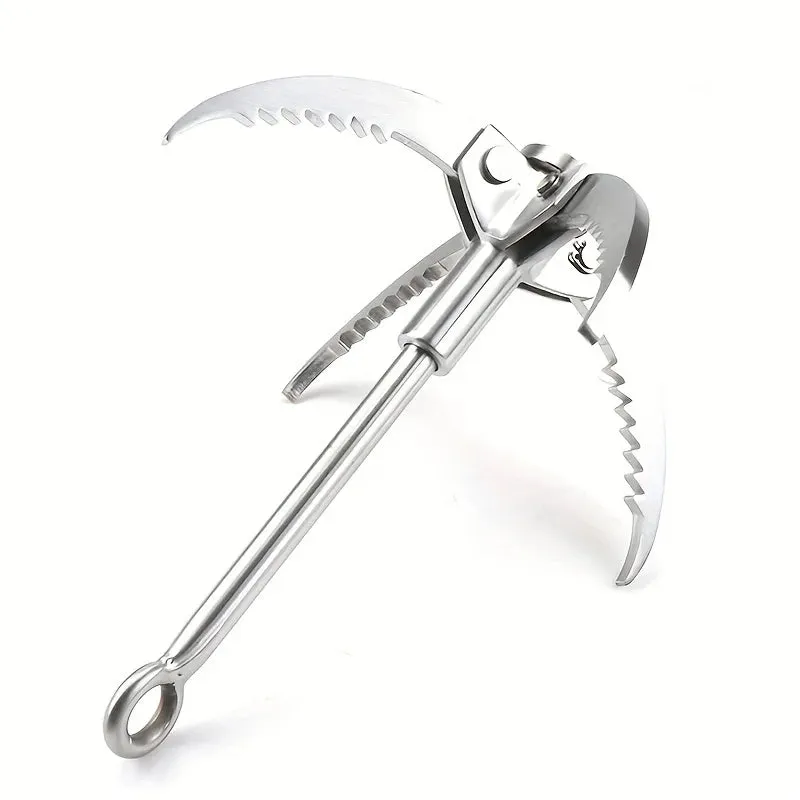 Foldable Steel Grappling Hook - 3 or 4 Claws Rock Climbing Survival Tool