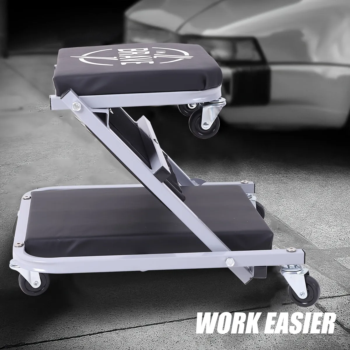 Foldable Z-Shaped Car Repair Creeper Seat