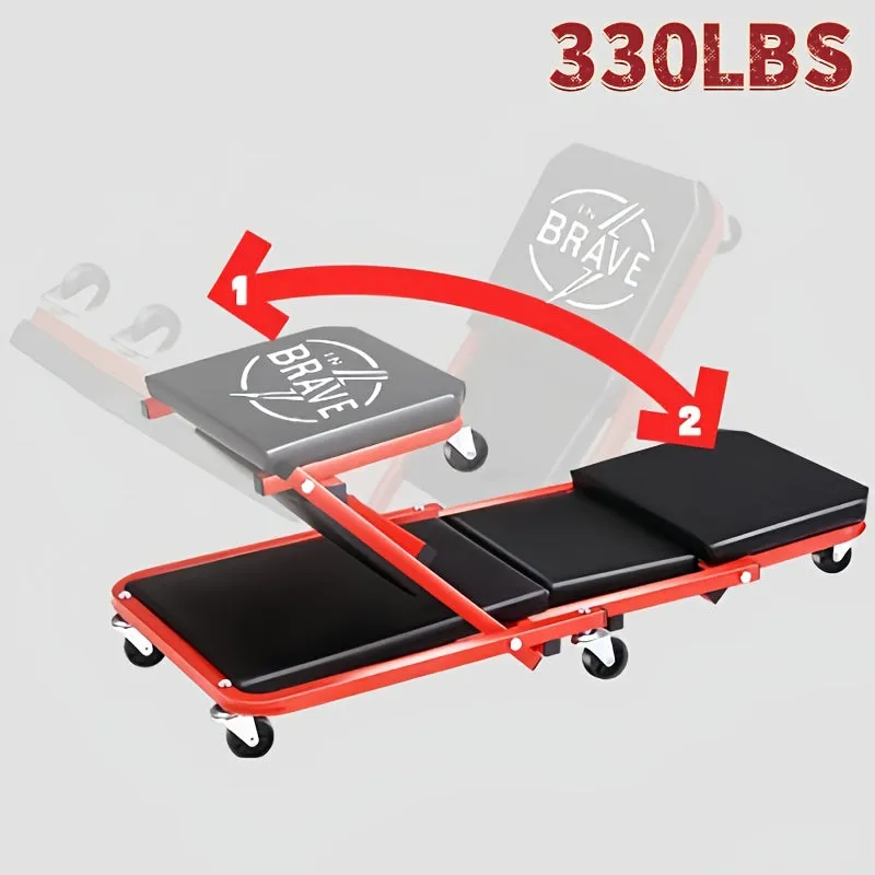 Foldable Z-Shaped Car Repair Creeper Seat
