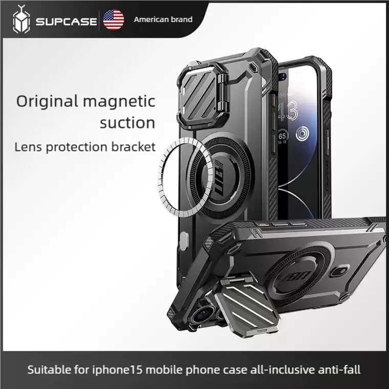 Folding Magnetic MagSafe Phone Stand   Card Case Wallet - Multi-Use Handheld Desk Mount for iPhone & Android, Mini Stable Stand