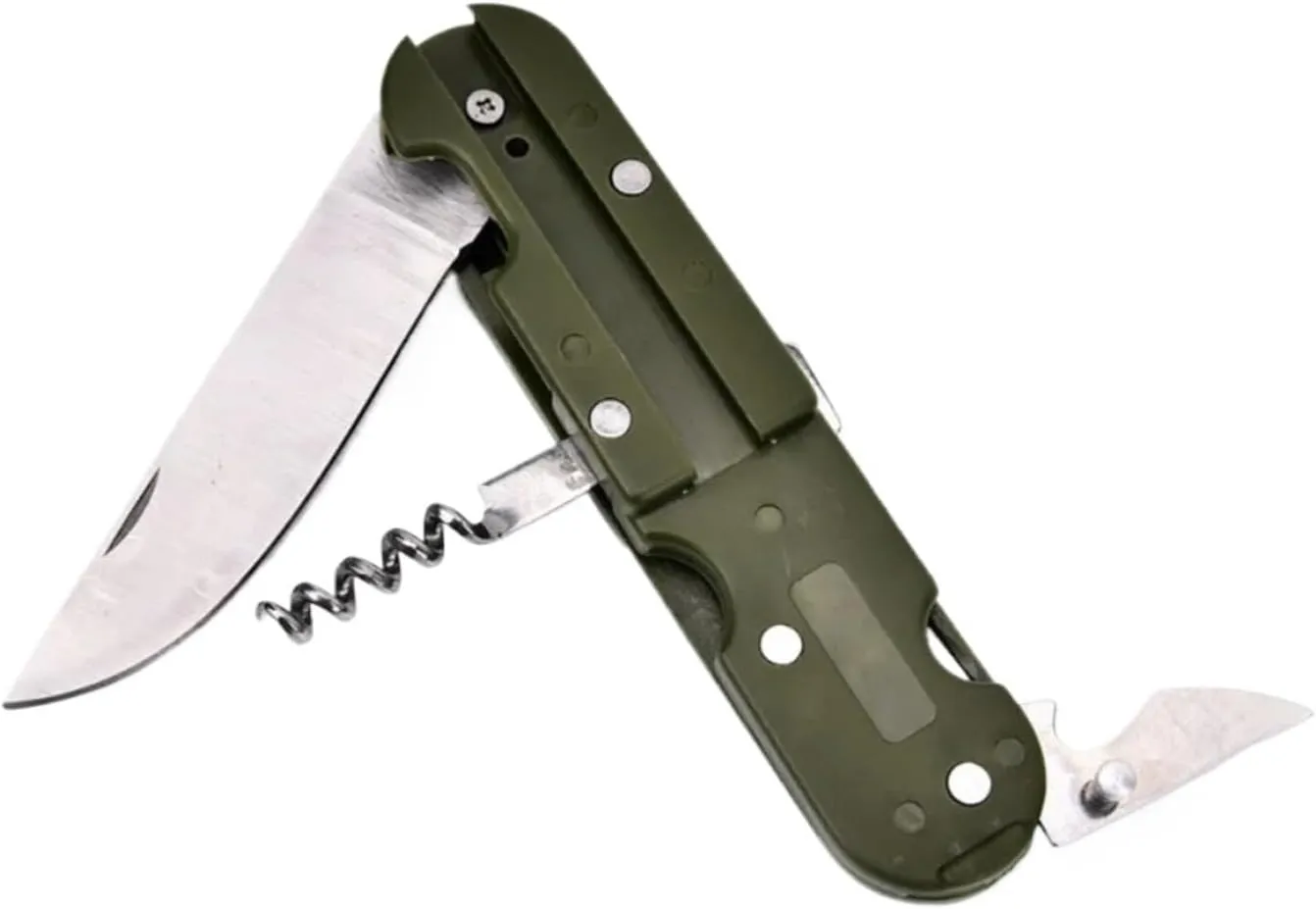 Folding Portable Stainless Steel Camping Picnic Fork Spoon Bottle Opener Tableware Travel Kit