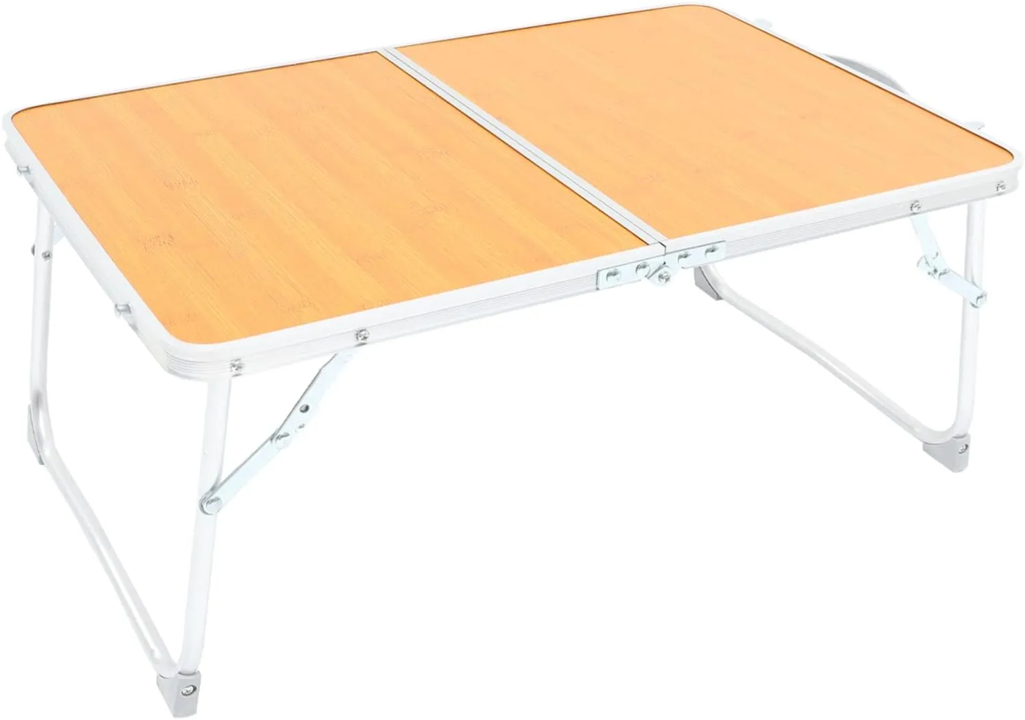 Folding Table for Bedroom Portable Bed Desk Sturdy Aluminum Multi-use Compact Storage