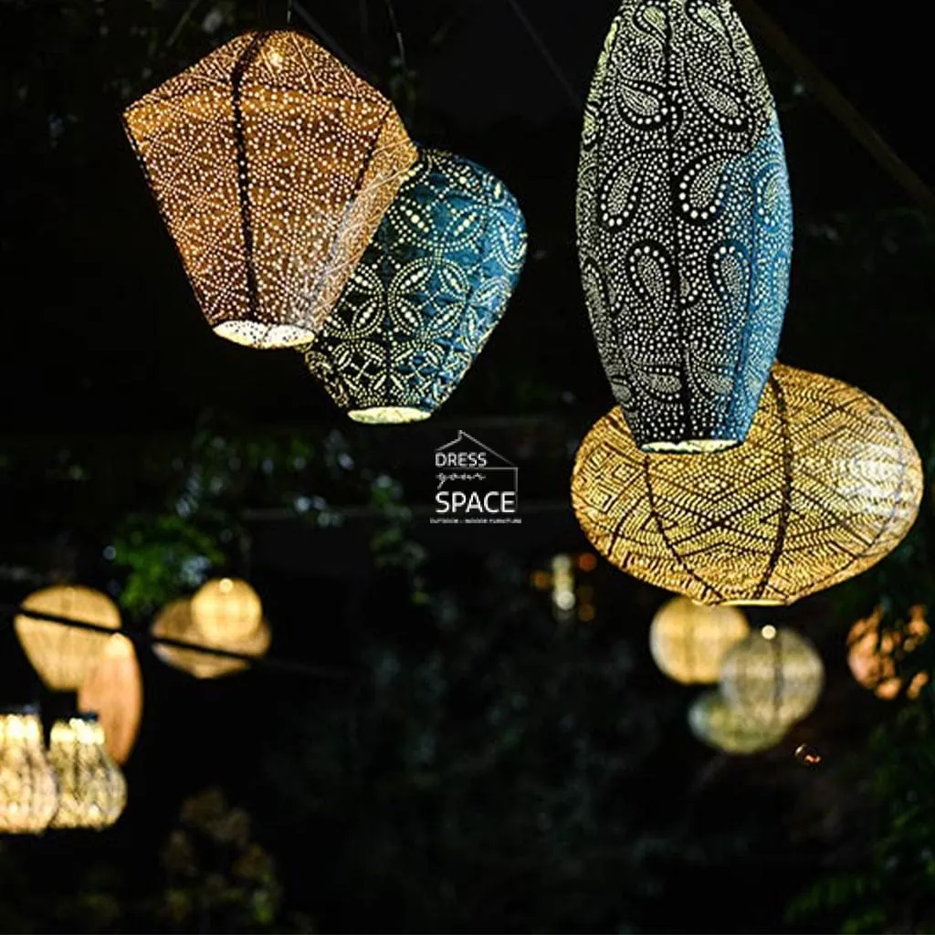 Folia Round 30 - Sage Green - Solar Lantern