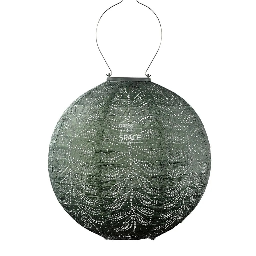 Folia Round 30 - Sage Green - Solar Lantern
