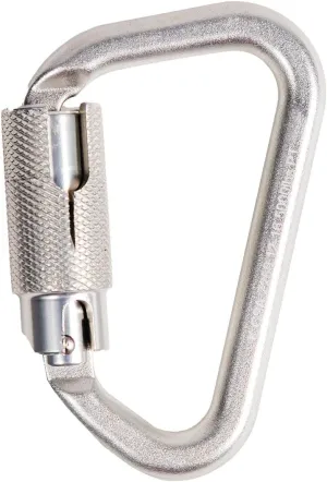 Frontline Fall Protection CAQ117 Aluminum Quarter Turn Locking Carabiner | High Strength Alluminum Safety Connector | ANSI & OSHA Compliant | Gate Strength: 3600 lbs