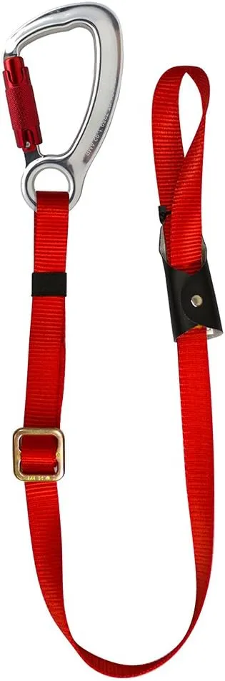 Fusion Climb 38-Inch Lanyard with Double Locking True Captive Eye Steel Hook