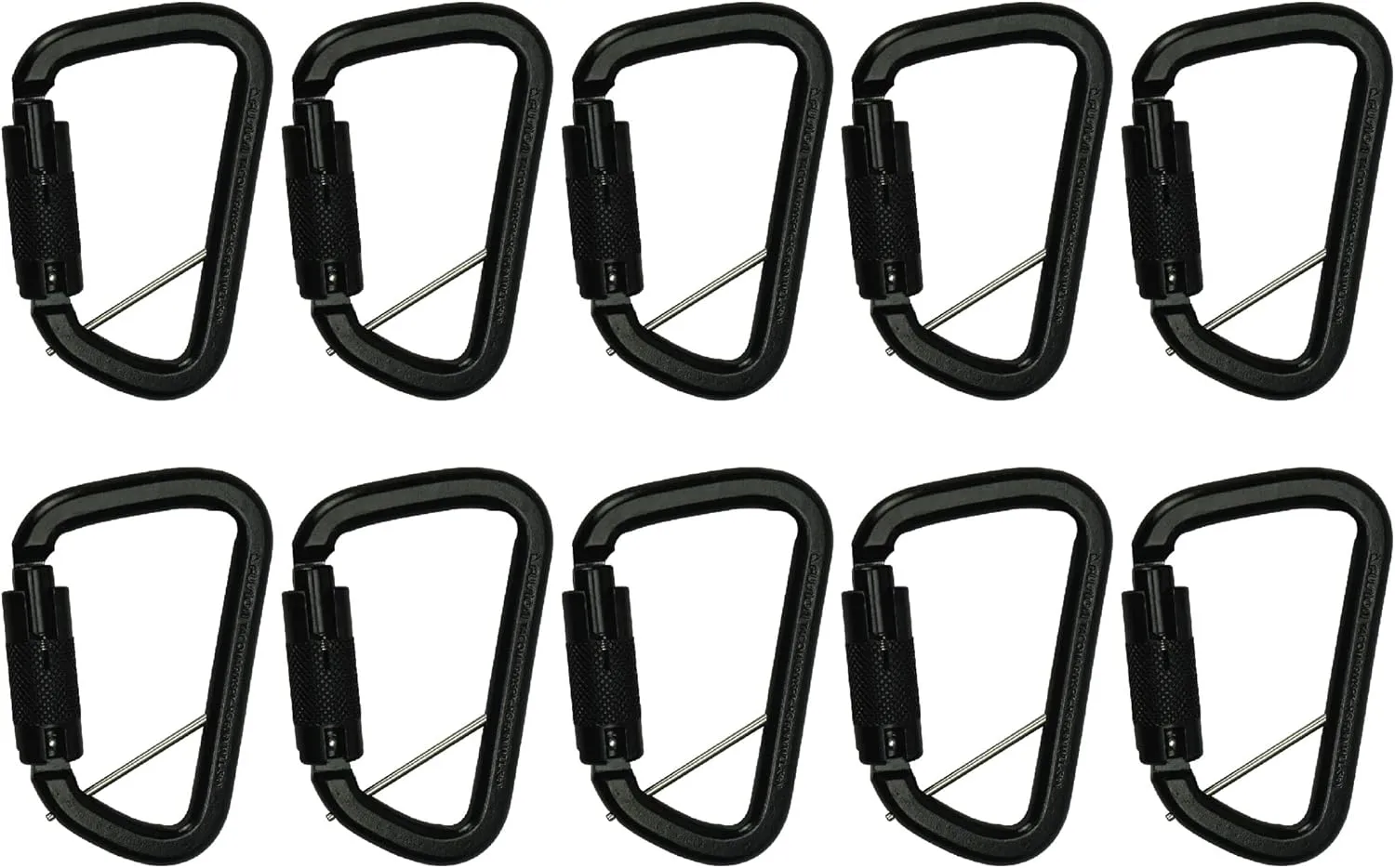 Fusion Climb Tacoma High Strength Auto-Lock Gold Steel Carabiner Clip 50kN for Heavy Duty, Construction, Roofing, Climbing, Camping, hammonk UIAA