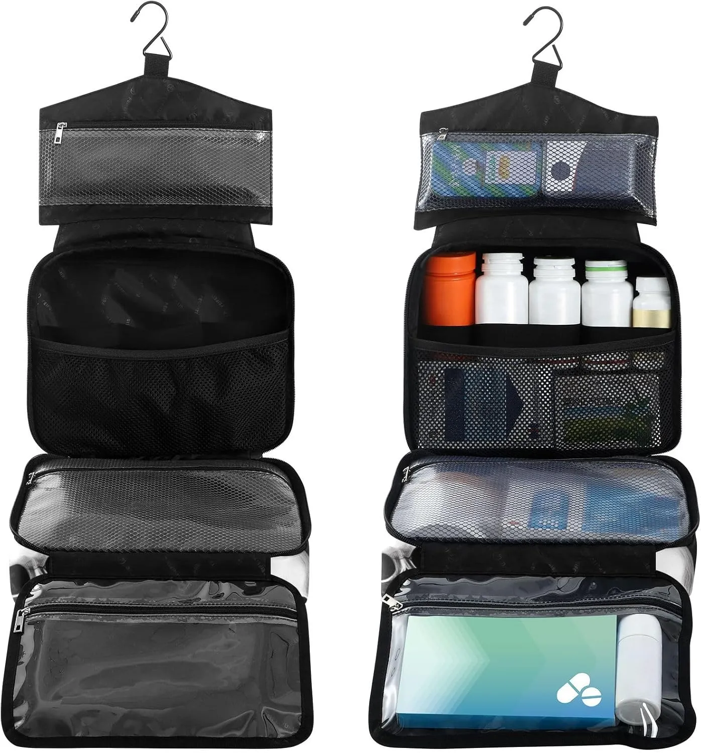 Fustylead Many Skulls Background on Black Large Medical Supplies Organizer Bag with Zipper Empty First Aid Bag Trauma Kit for Traveling Hiking Camping