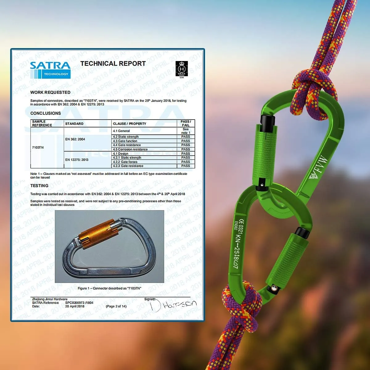 FVW Auto Locking Rock Climbing Carabiner Clips, UIAA Certified Professional 25KN (5620 lbs) Heavy Duty Caribeaners for Rappelling Swing Rescue & Gym etc,Large Carabiners,D-Shaped