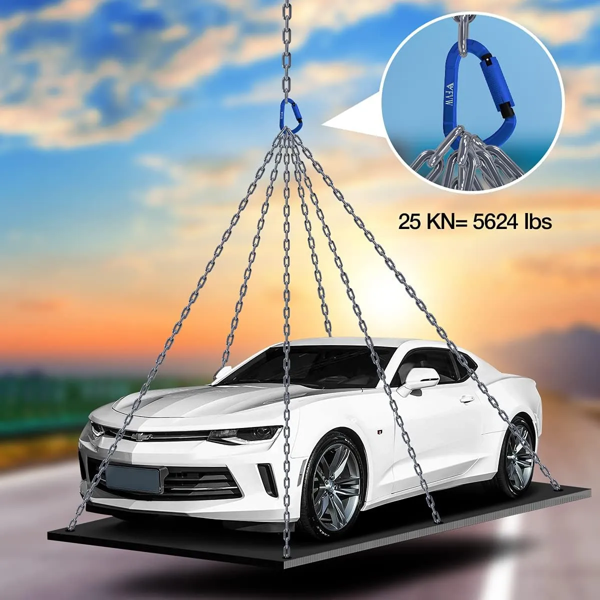 FVW Auto Locking Rock Climbing Carabiner Clips, UIAA Certified Professional 25KN (5620 lbs) Heavy Duty Caribeaners for Rappelling Swing Rescue & Gym etc,Large Carabiners,D-Shaped