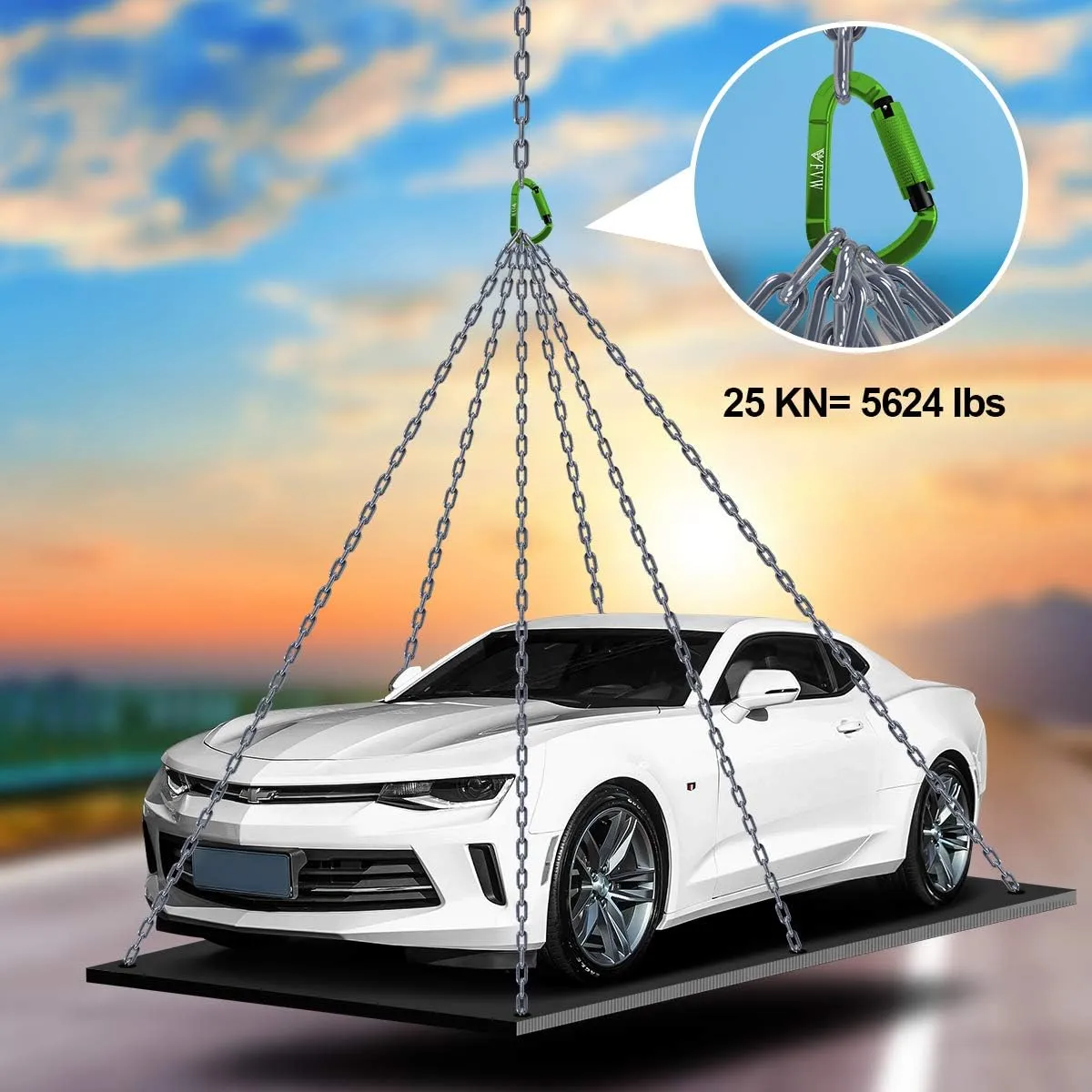 FVW Auto Locking Rock Climbing Carabiner Clips, UIAA Certified Professional 25KN (5620 lbs) Heavy Duty Caribeaners for Rappelling Swing Rescue & Gym etc,Large Carabiners,D-Shaped