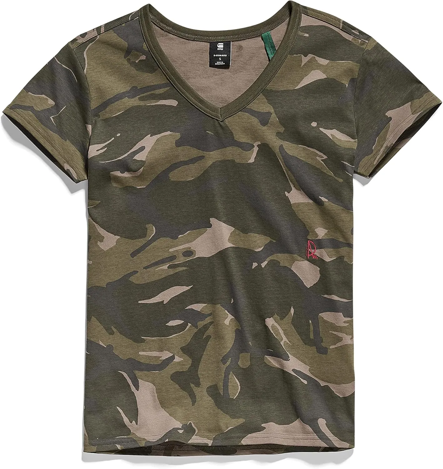 G-STAR RAW Women's Premium Graphic V-Neck Short Sleeve T-Shirt