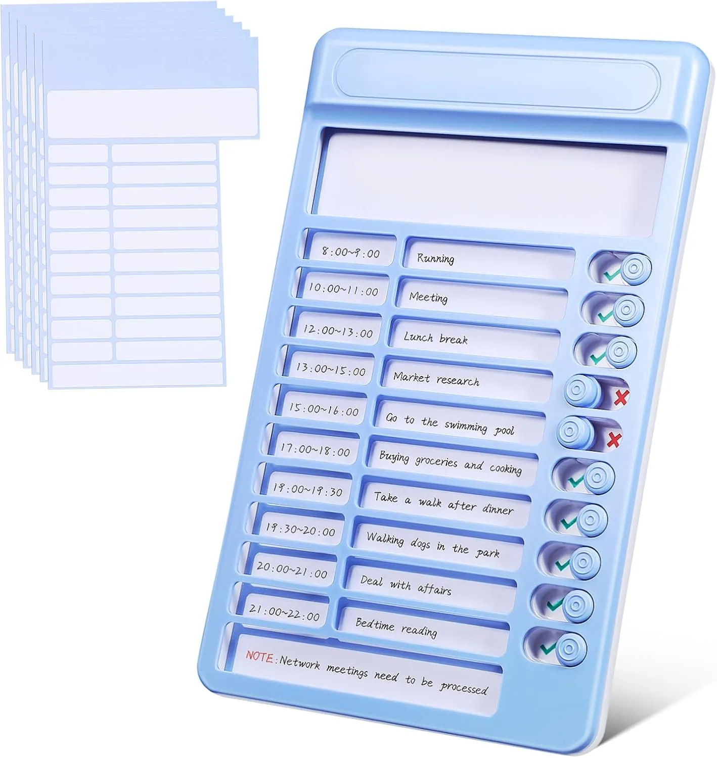 Gadpiparty Visual Reminder Board with Smooth Sliders Daily Planner Chart for Wall Desk Reward Punishment System Management Tool