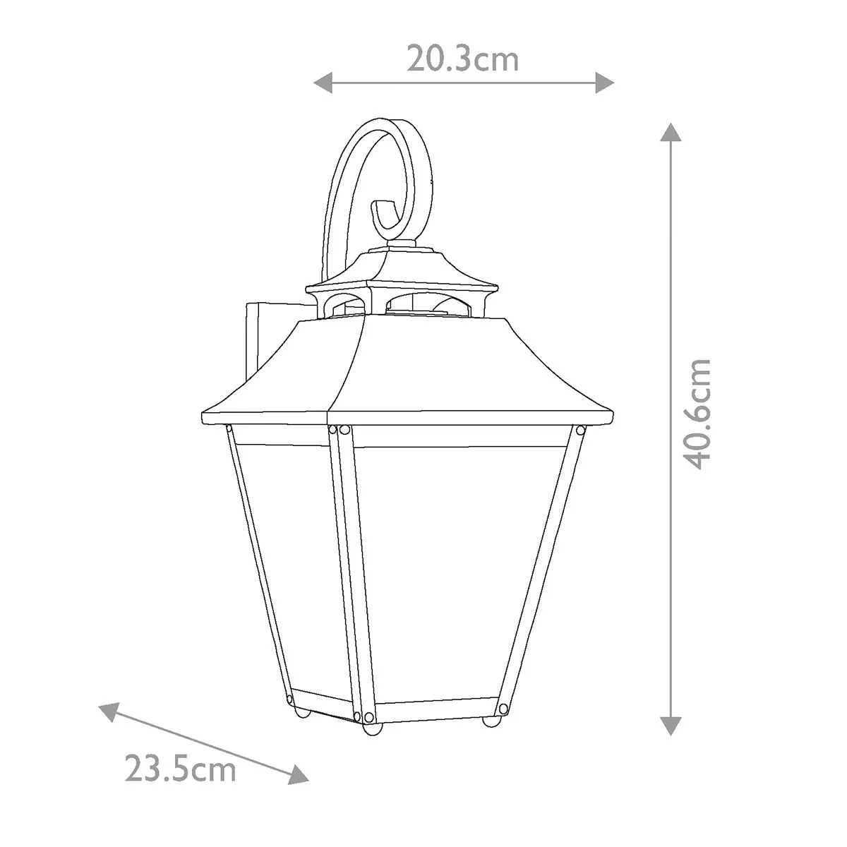 Galena 1 Light Medium Wall Lantern | Sable