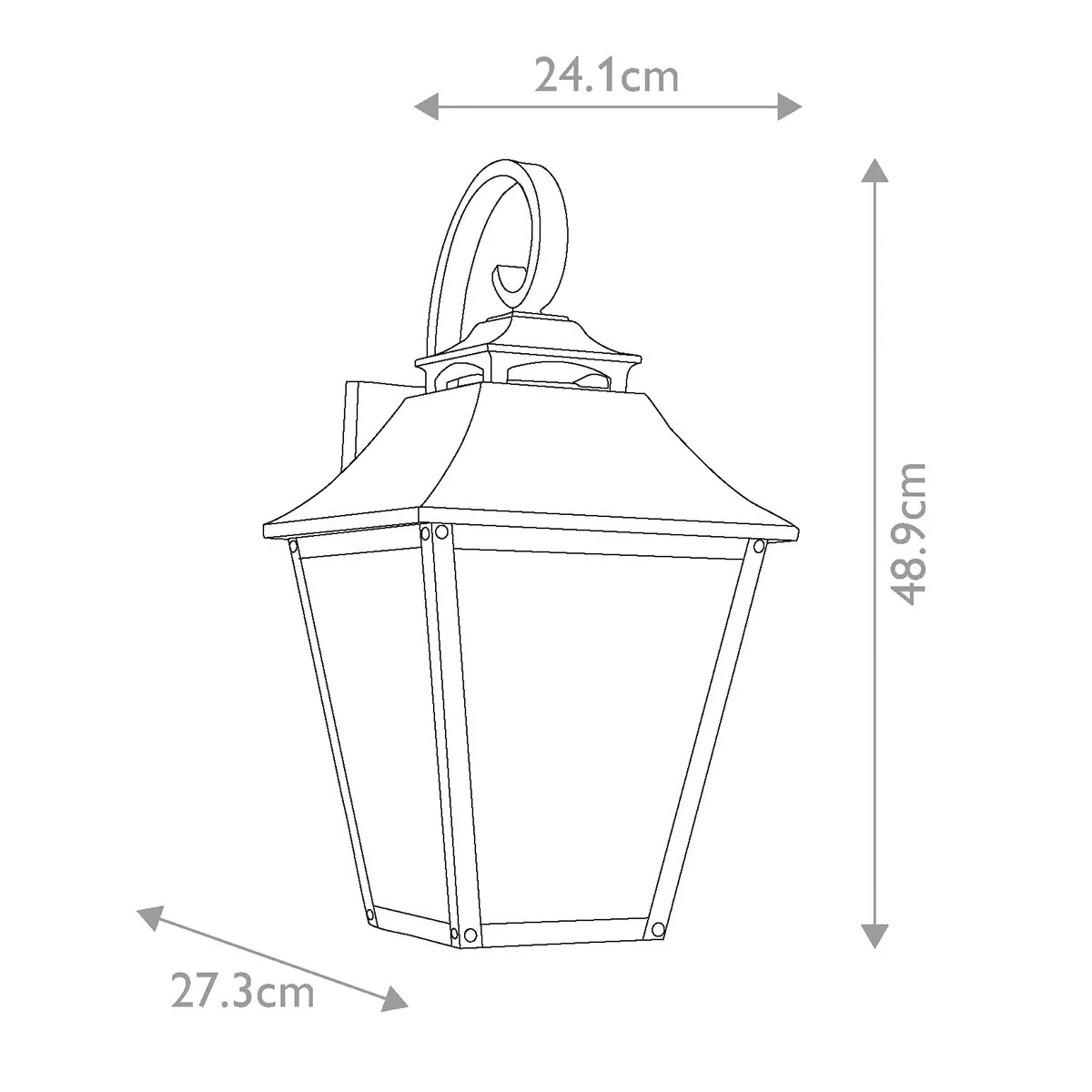 Galena 3 Light Large Wall Lantern | Sable