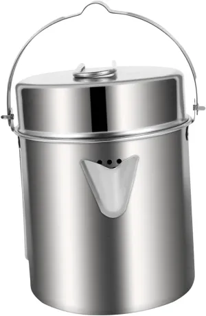 GALPADA 1set Stainless Steel Camping Pot Handle Lightweight Outdoor Cooking Pot for Hiking Backpacking and Picnics and Portable Design