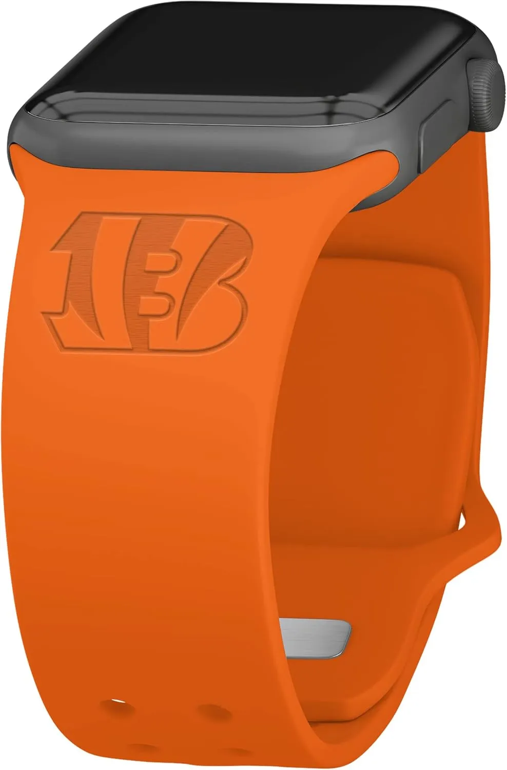 Game Time Cincinnati Bengals Engraved Silicone Combo Package Compatible with Apple Watch and AirPods Battery Case (42/44mm Orange/Orange)