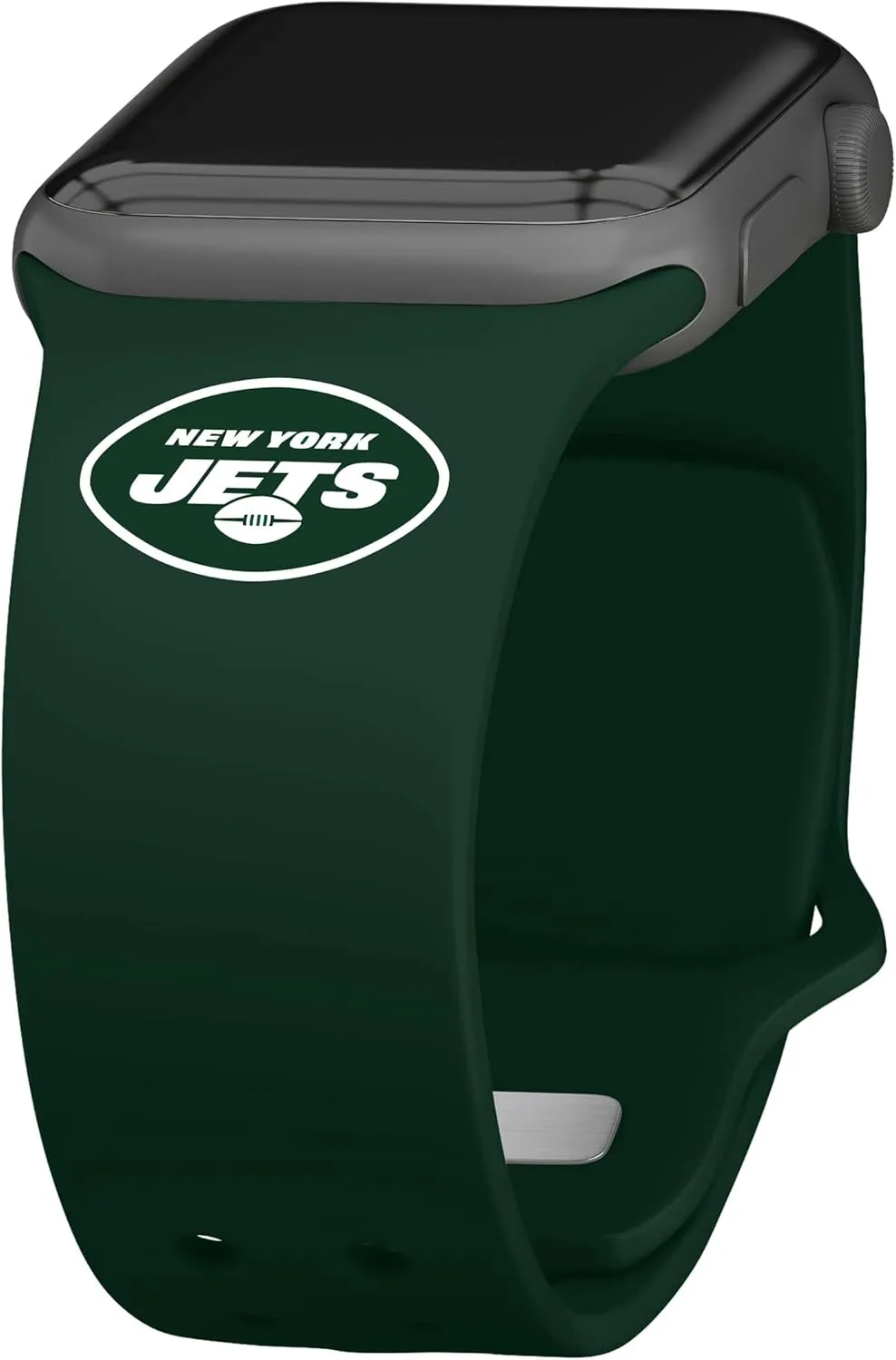 Game Time New York Jets Silicone Watch Band and Case Cover Combo Package Compatible with Apple Watch and AirPods Battery Case (42/44/45mm Green/Green)