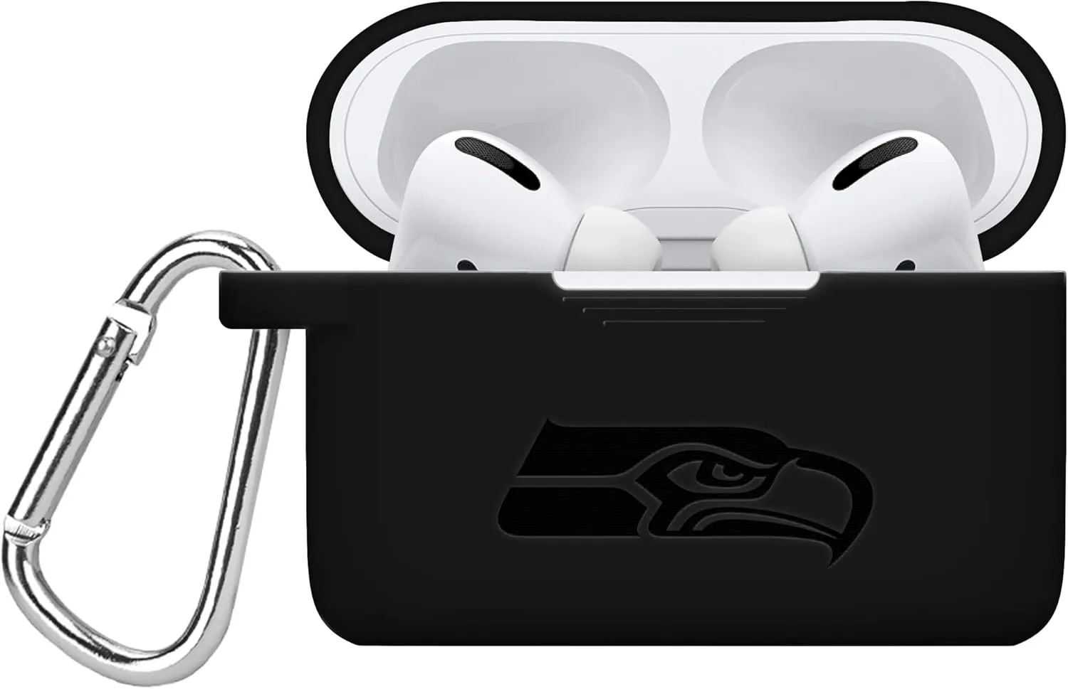 Game Time Seattle Seahawks Engraved Silicone Combo Package Compatible with Apple Watch and Airpods Pro Battery Case