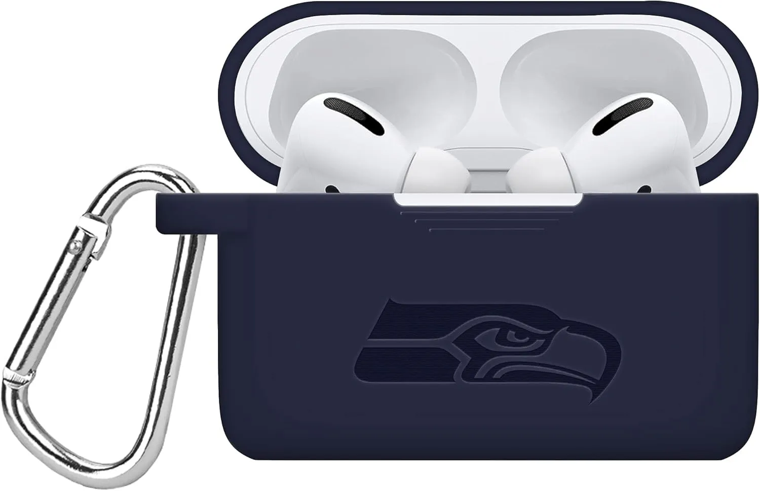 Game Time Seattle Seahawks Engraved Silicone Combo Package Compatible with Apple Watch and Airpods Pro Battery Case