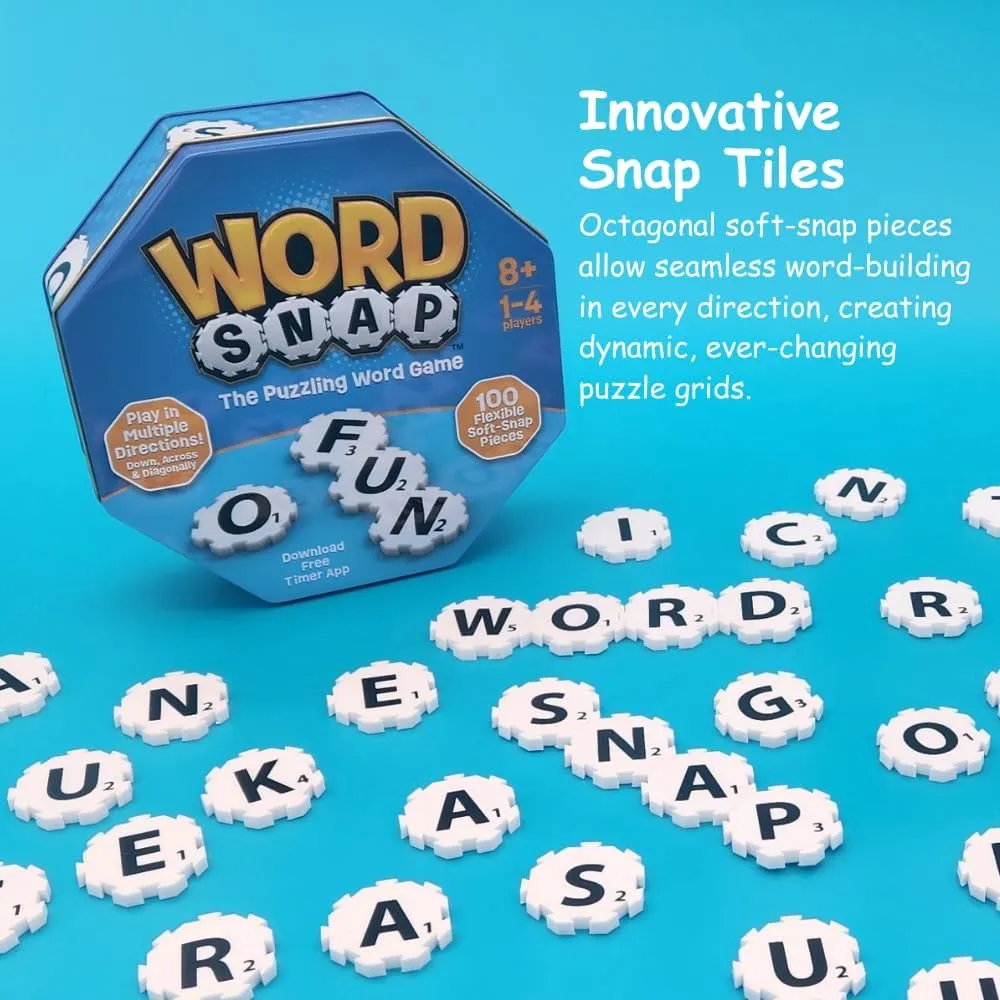Game, Word Puzzle for Adults, Family, and Kids, Fun Game for Ages 8 , Travel Size, 1-4 Players