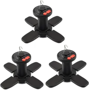 GANAZONO 3pcs Solar Powered Camping Tent Light USB Rechargeable Folding Light Compact Multifunctional Outdoor Illumination Power Bank Feature for Emergency Use
