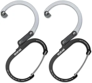 GEAR AID HEROCLIP (Large) Carabiner Gear Clip and Hook for Hanging Heavy Duty Items, Camping Backpacks, Suitcases, Kayaks, Bicycles, Garage Organization and More
