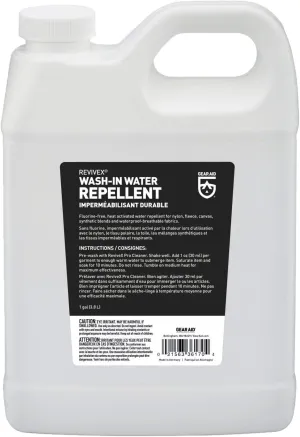 GEAR AID Wash-in Water Repellent, Concentrated Formula for Outerwear, 1 Gallon