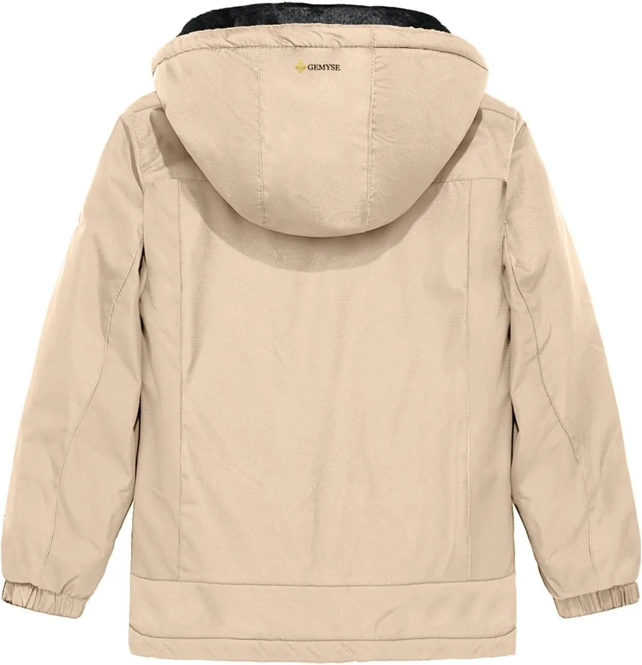 GEMYSE Girl's Waterproof Ski Snow Jacket Hooded Fleece Lined Windproof Winter Jacket