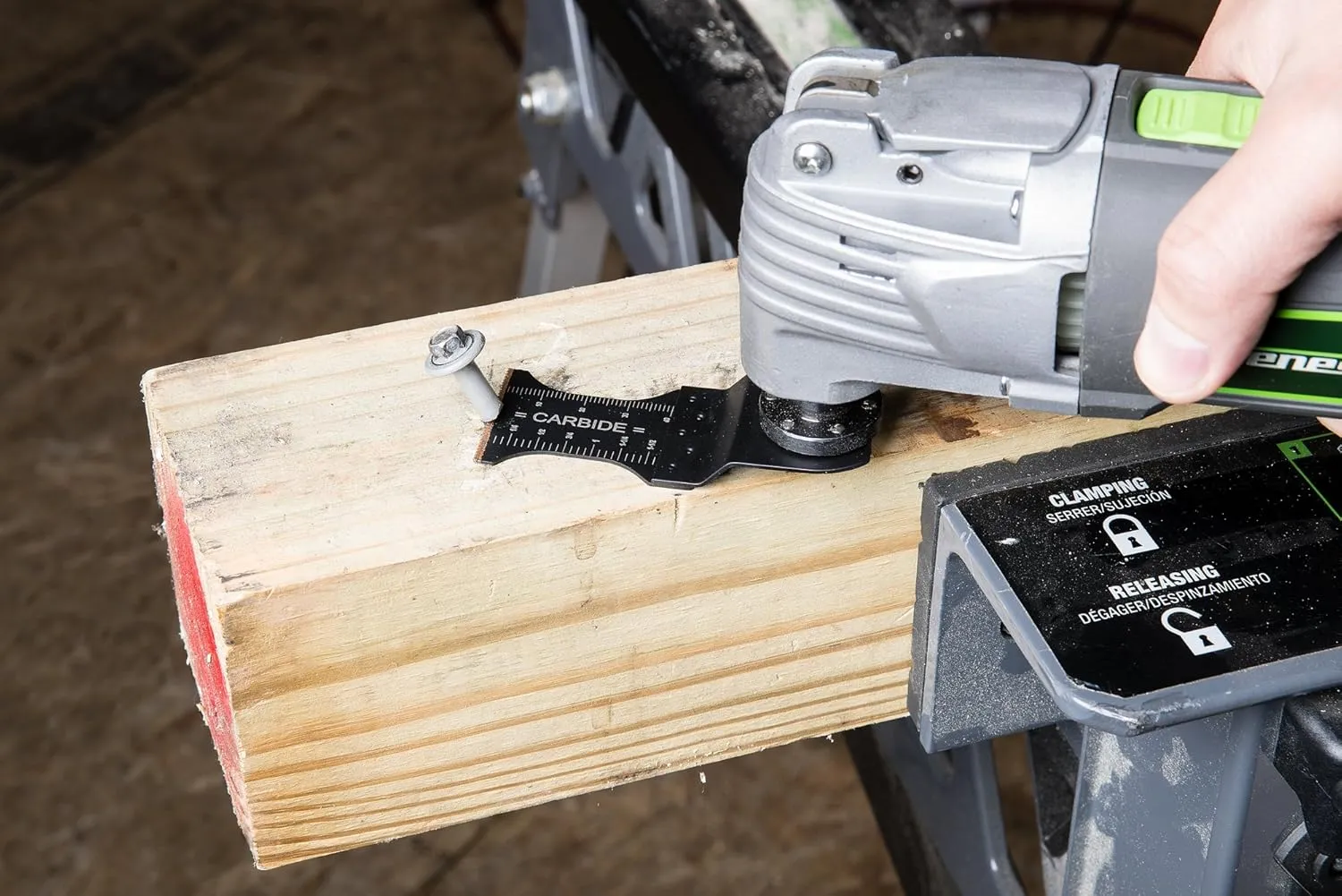 Genesis GAMT541C-5 Universal 5-Piece Quick-Fit 1 3/8" Oscillating Multi-Tool Quick-Release Carbide Flush Cut Blade