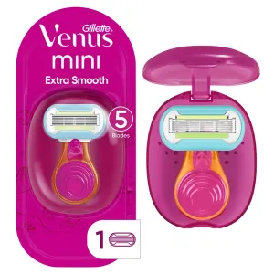 Gillette Venus Extra Smooth Travel Razor Kit for Women, Mini Handle   Refill   Case