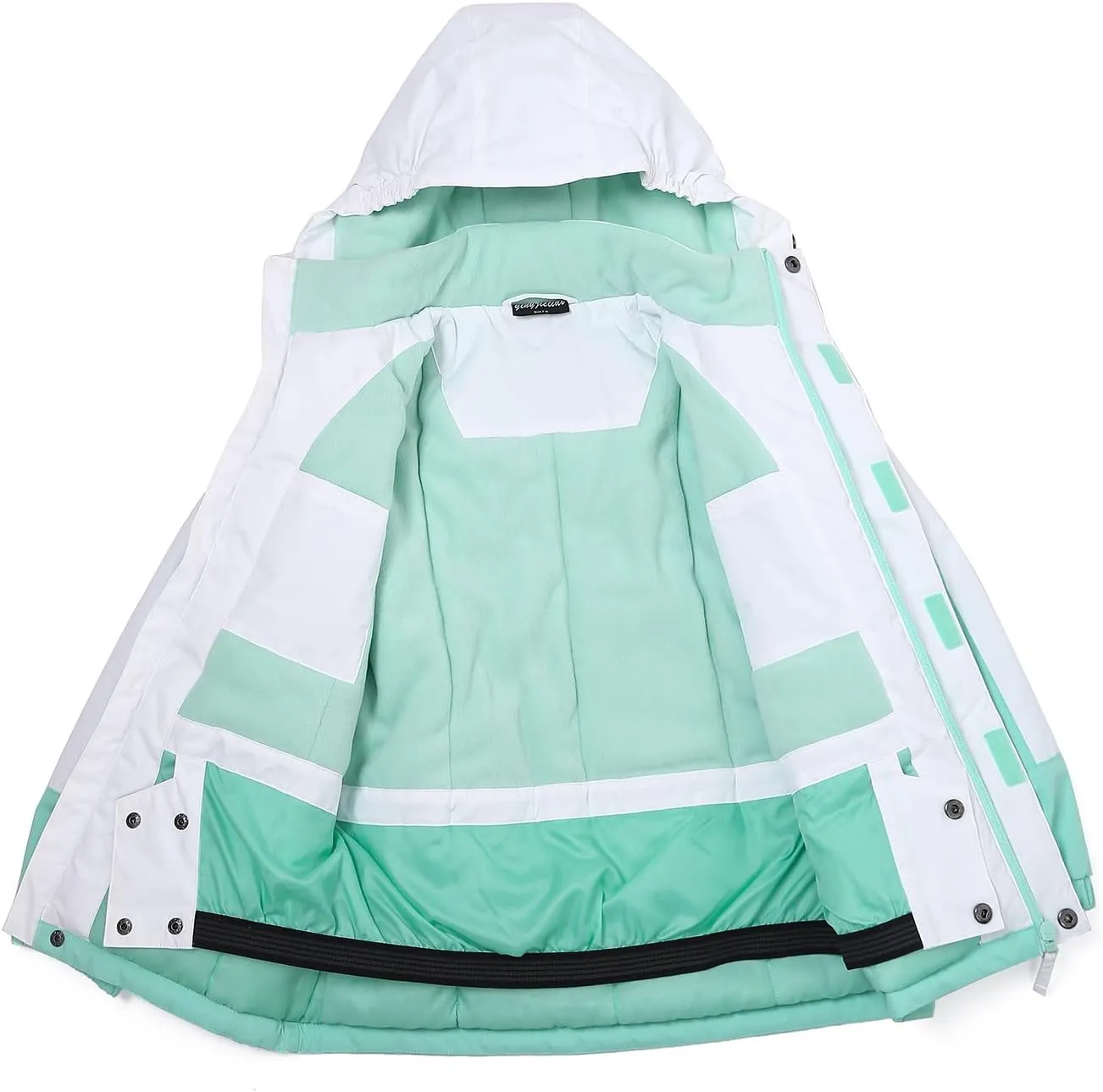 Girl's Waterproof Ski Jacket,Warm Winter Snow Coat,Hooded Fleece Outwear,Windproof RainCoat