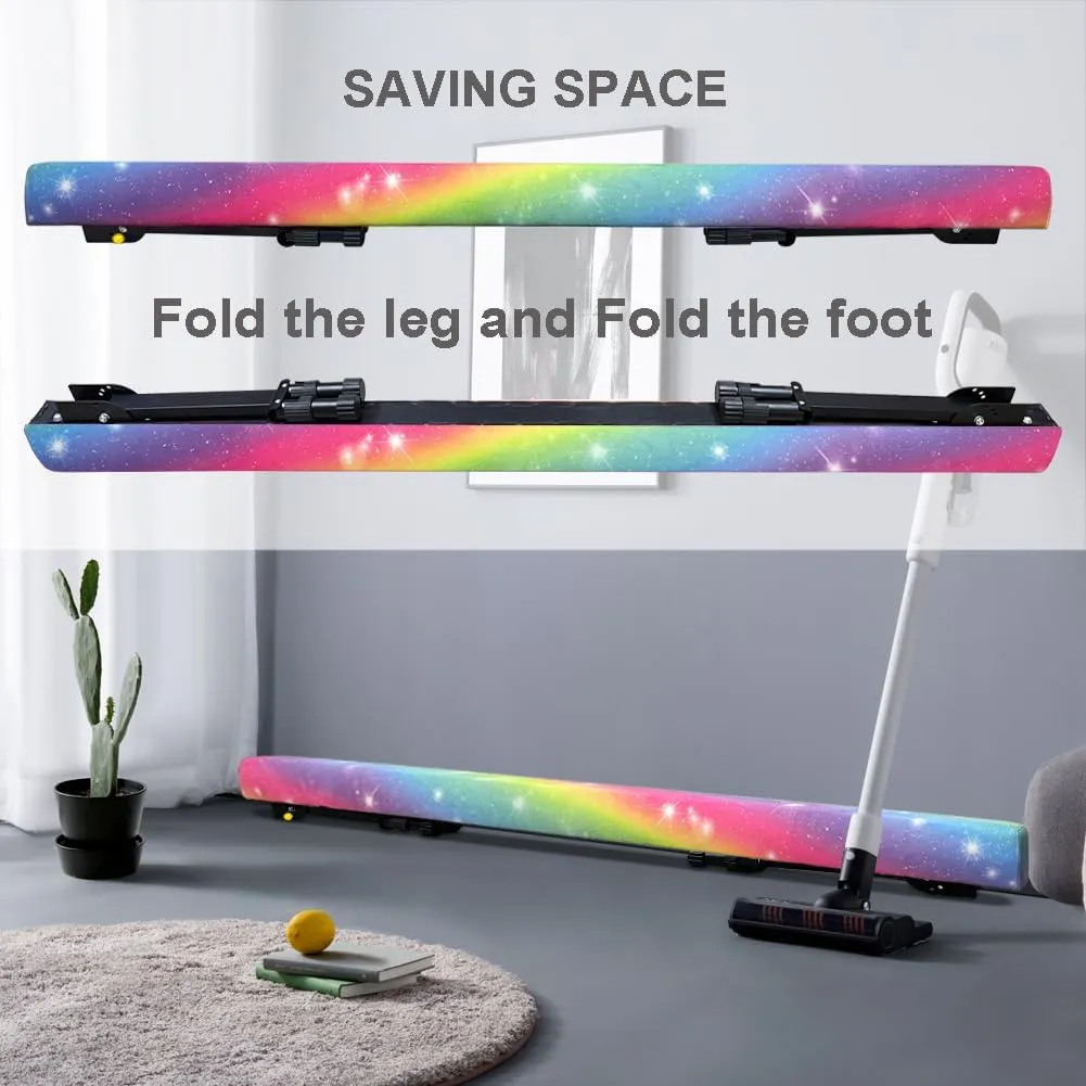 GLANT 8ft Ultrasimple Adjustable&Foldable Balance Beam,High-Low Floor Beam Suede Gymnastics Equipment,No Tool Require, Gymnastics Beam for Training&Professional HomeTraining