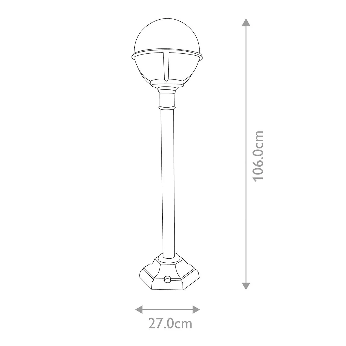 Glenbeigh 1 Light Pillar Lantern | Black