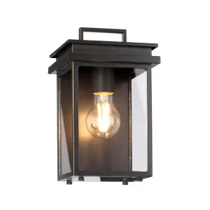 Glenview 1 Light Wall Lantern | Antique Bronze