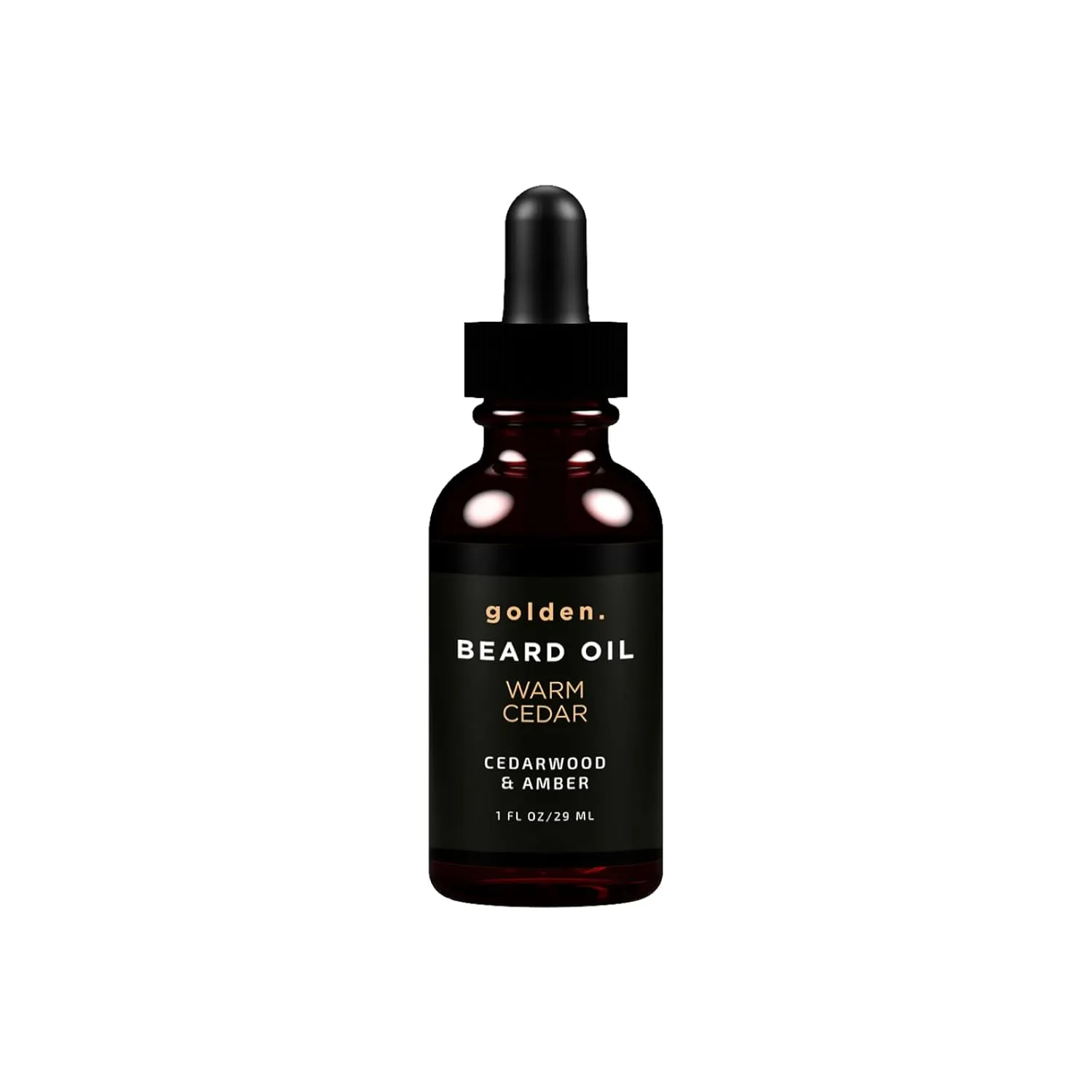 Golden Grooming Beard Oil for Men | Natural Growth Kit with Castor Oil, Jojoba Oil, and Olive Oil | Tames, Moisturizes & Styles | Warm Cedar Scent | 1oz