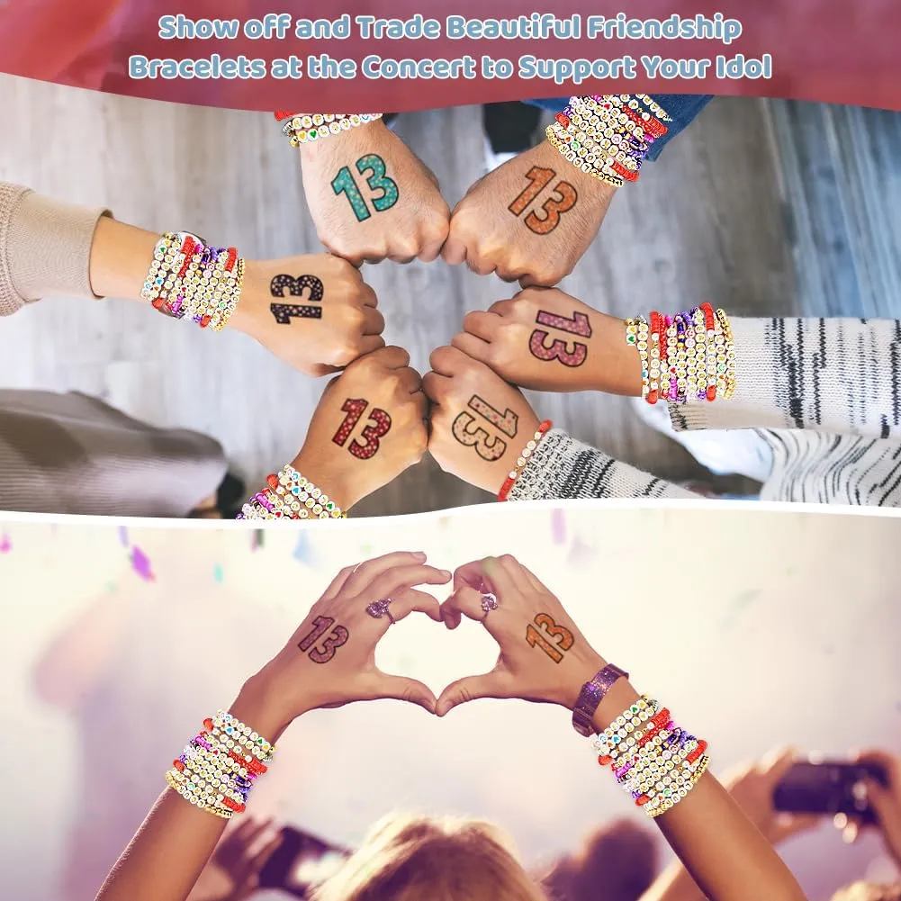 Goldwise Friendship Bracelet Kit 4 Boxes-13056 Pcs 72 Colors Bracelet Making Kits with Clay Beads, 7200 Pcs Glass Seed Beads and 3 Styles Letter Beads with Charms for Bracelet Making Gift