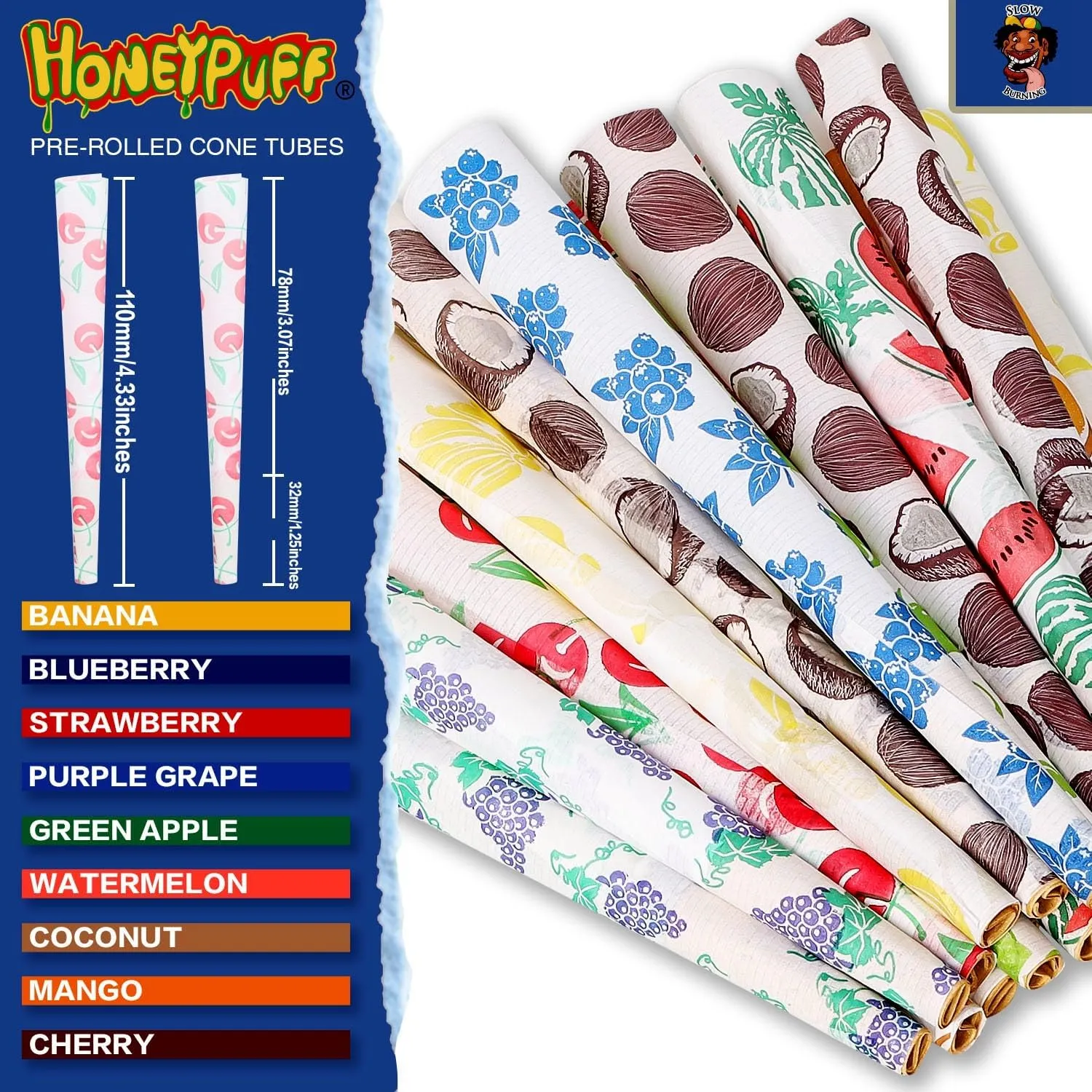 Grape Flavored Rolling Papers, 72 Pack Flavored Pre Rolled Cones Rolling Papers King Size, Easy to Use & Slow Burning