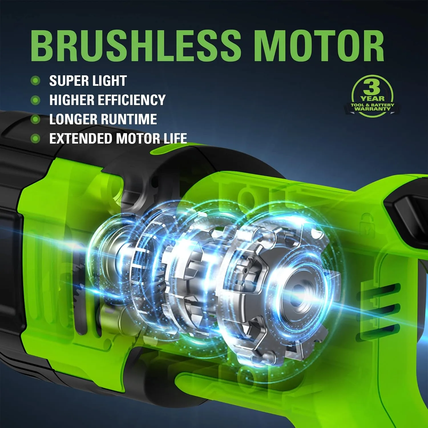 Greenworks 24V Brushless (1-1/8") Cordless Reciprocating Saw (2,700 SPM), 4.0Ah USB Battery and Charger Included