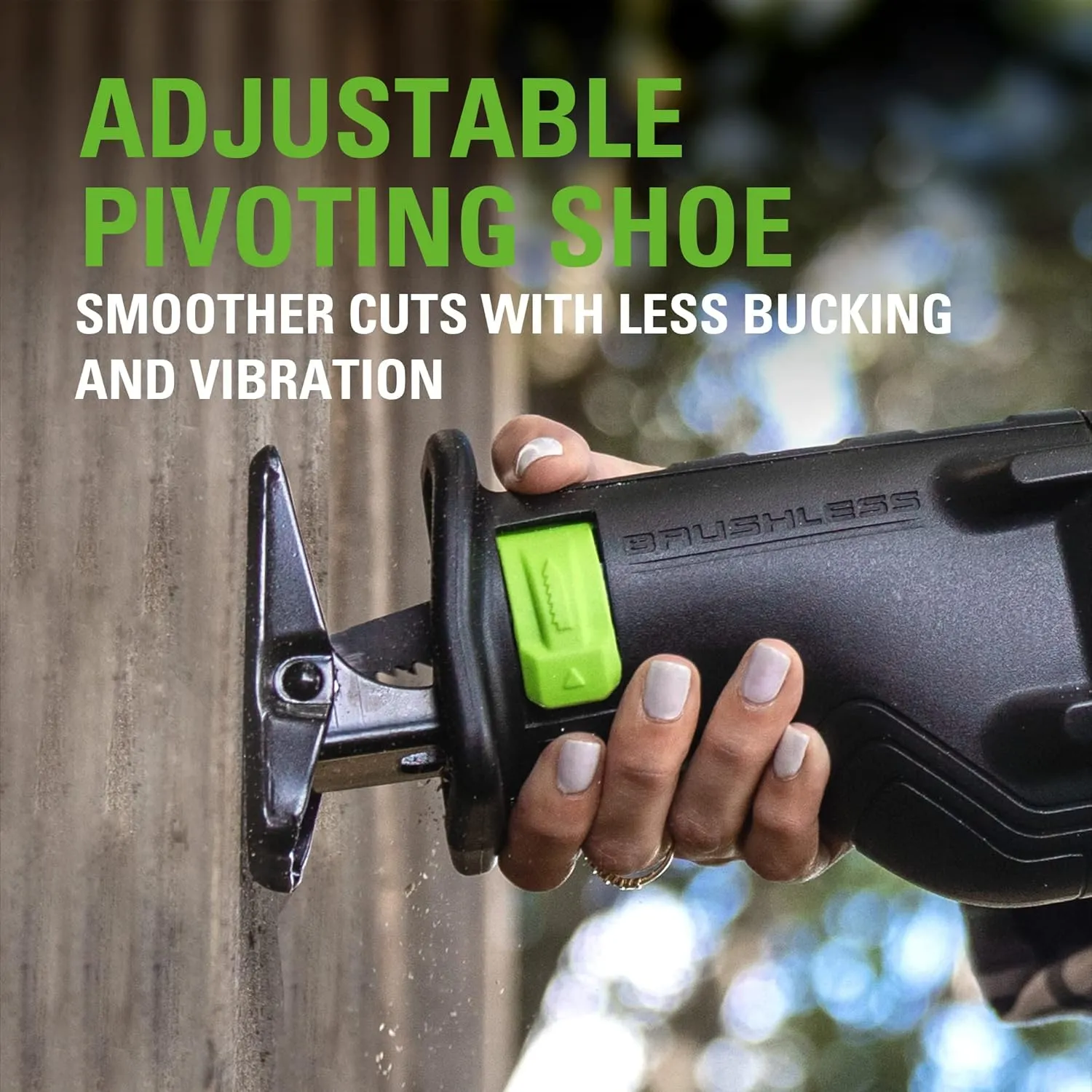 Greenworks 24V Brushless (1-1/8") Cordless Reciprocating Saw (2,700 SPM), 4.0Ah USB Battery and Charger Included