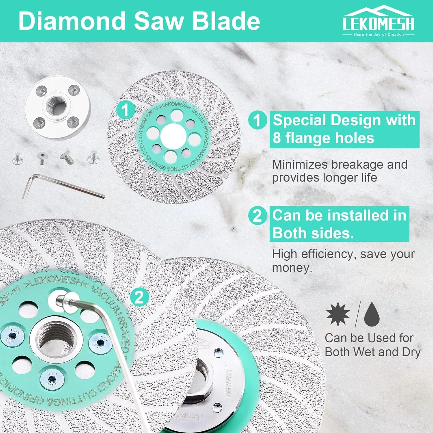 Grinding Cutting Diamond Blade - Diamond Grinding Wheel 4-1/2"/115mm, Granite Grinding Wheel for Shaping Porcelain Stoneware,Tile,Ceramic,Granite,5/8"-11 Thread