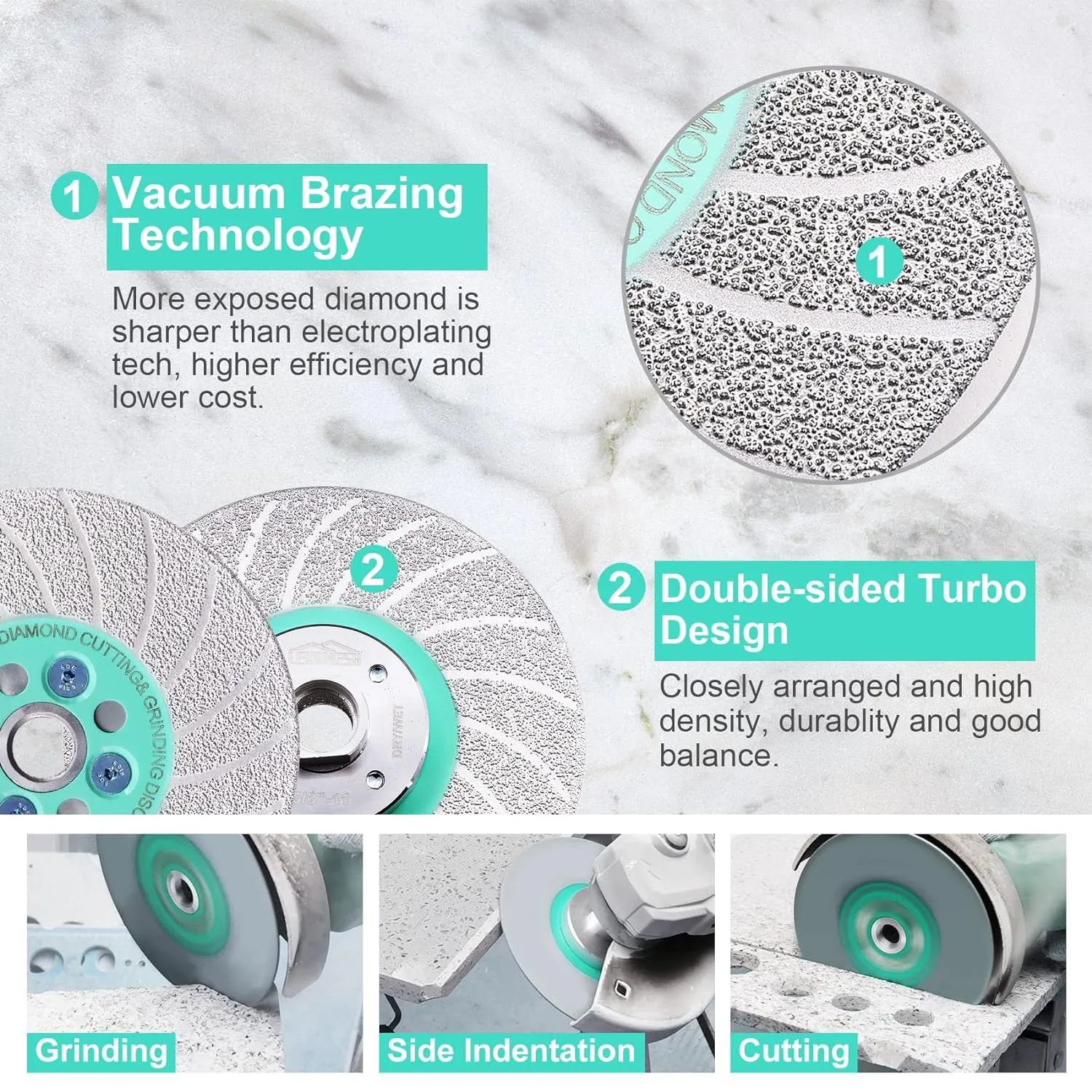 Grinding Cutting Diamond Blade - Diamond Grinding Wheel 4-1/2"/115mm, Granite Grinding Wheel for Shaping Porcelain Stoneware,Tile,Ceramic,Granite,5/8"-11 Thread