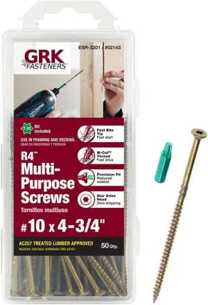 GRK 02143#10 x 4-3/4" R4™ Multi-Purpose Screws 50 Count