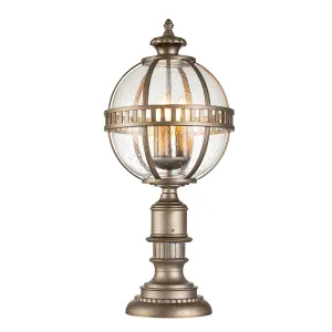 Halleron 3 Light Pedestal Lantern | Burnished Bronze