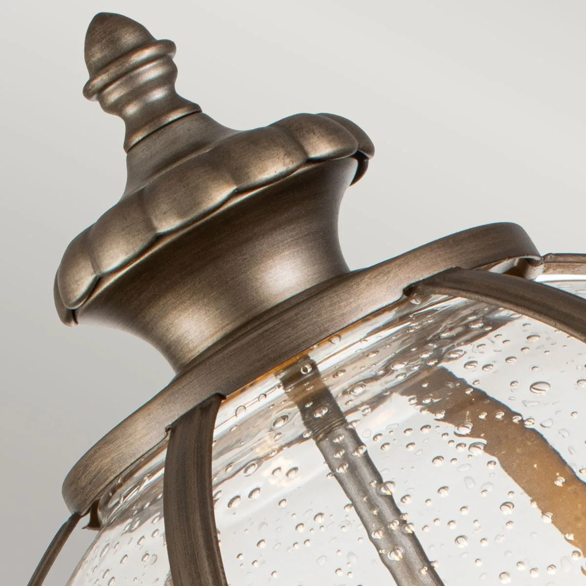Halleron 3 Light Pedestal Lantern | Burnished Bronze
