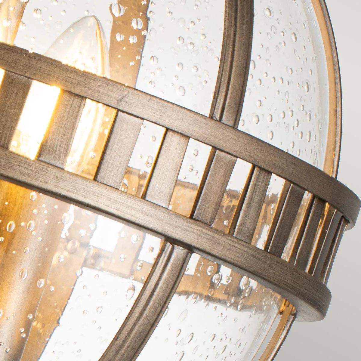Halleron 3 Light Pedestal Lantern | Burnished Bronze