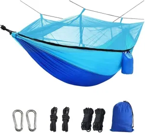 Hammock Camping Hammock with Mosquito Net, Ultra-Lightweight Outdoor Travel Hammocks,Portable Nylon Parachute Hammocks,for Outdoor Indoor Backpacking Survival Travel Outdoor Hammock